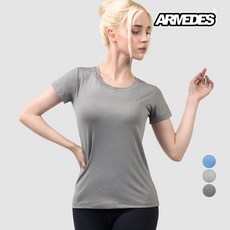 เสื้อยืดแขนสั้นทรงกลมผ้ายืดสี่ทิศทางสำหรับผู้หญิง Armedes รุ่น AR-211