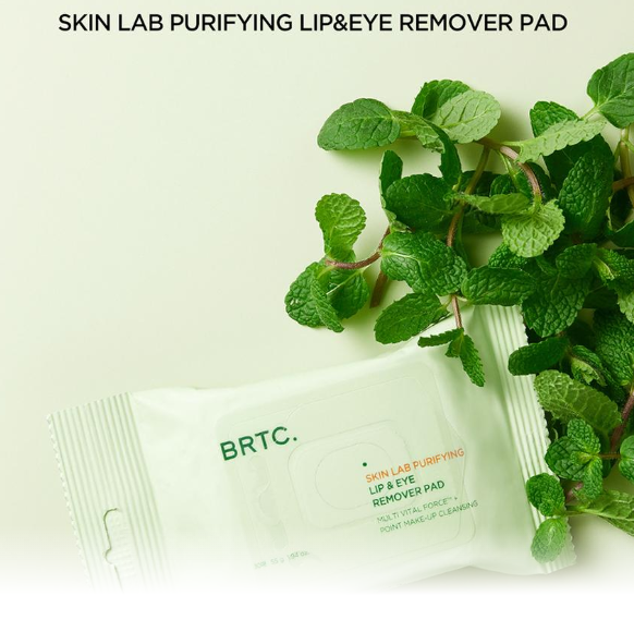 แผ่นเช็ดทำความสะอาดริมฝีปากและรอบดวงตา BRTC Skin Lab (30 แผ่น)