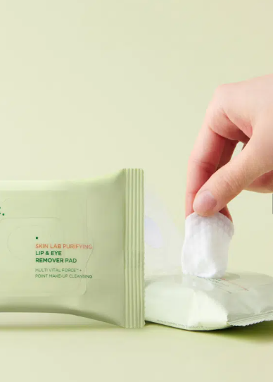แผ่นเช็ดทำความสะอาดริมฝีปากและรอบดวงตา BRTC Skin Lab (30 แผ่น)