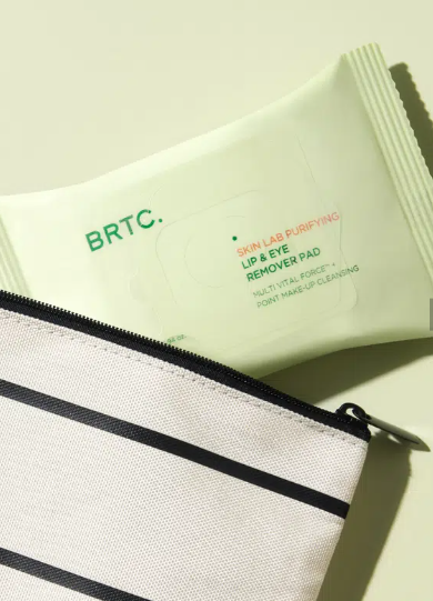 แผ่นเช็ดทำความสะอาดริมฝีปากและรอบดวงตา BRTC Skin Lab (30 แผ่น)