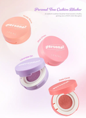 บลัชออนแบบคุชชั่น IPKN Personal Tone สีชมพูรองเท้า