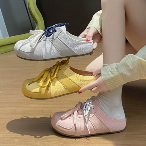รองเท้าแตะส้นเปิดทรงมุลสไตล์โมเดิร์นสำหรับผู้หญิง สวมใส่สบาย เหมาะสำหรับทุกฤดูกาล K109