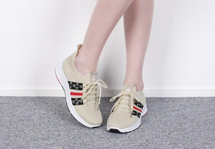 รองเท้าผ้าใบแบบสวม Hang Ten สำหรับผู้หญิง รุ่น HT-034 สวมใส่สบาย บุด้วยวัสดุตาข่าย