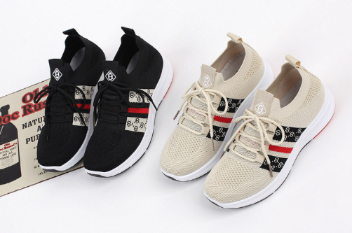 รองเท้าผ้าใบแบบสวม Hang Ten สำหรับผู้หญิง รุ่น HT-034 สวมใส่สบาย บุด้วยวัสดุตาข่าย