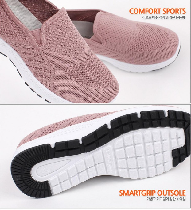 รองเท้าผ้าใบแบบสวม Hang Ten สำหรับผู้หญิง รุ่น HT-72 สวมใส่สบาย ทำจากผ้าตาข่ายระบายอากาศได้ดี สีฟ้า