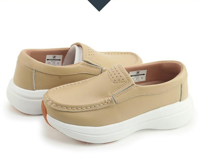 รองเท้าหนังวัวแท้ Beverly Hills Polo Club Easy Fit สำหรับผู้ชายและผู้หญิง สวมใส่สบาย แบบส้นแบนสำหรับผู้หญิง สวมง่าย