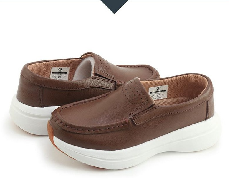 รองเท้าหนังวัวแท้ Beverly Hills Polo Club Easy Fit สำหรับผู้ชายและผู้หญิง สวมใส่สบาย แบบส้นแบนสำหรับผู้หญิง สวมง่าย
