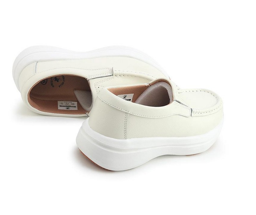 รองเท้าหนังวัวแท้ Beverly Hills Polo Club Easy Fit สำหรับผู้ชายและผู้หญิง สวมใส่สบาย แบบส้นแบนสำหรับผู้หญิง สวมง่าย