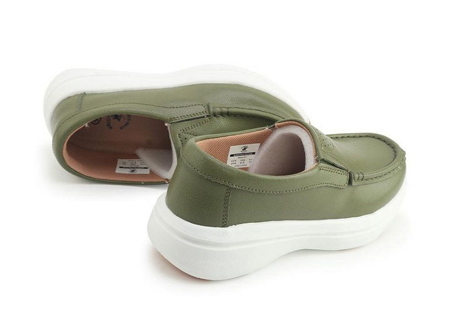 รองเท้าหนังวัวแท้ Beverly Hills Polo Club Easy Fit สำหรับผู้ชายและผู้หญิง สวมใส่สบาย แบบส้นแบนสำหรับผู้หญิง สวมง่าย