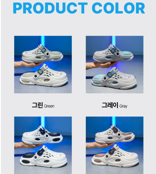 รองเท้าแตะแบบมีเบาะรองนั่ง EVA รุ่น Zero Gravity สีฟ้า สำหรับผู้ชาย จาก Mino Story มีให้เลือกหลายขนาด (หนา 3 ซม.)