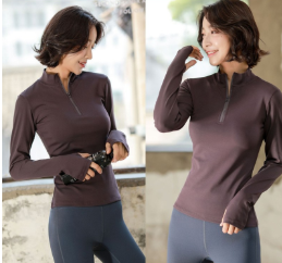 เสื้อแขนยาวครึ่งซิปสำหรับฝึกซ้อมของผู้หญิงจาก Fianist