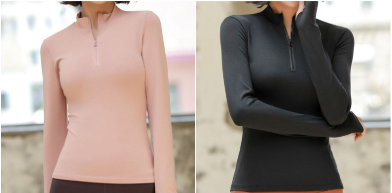 เสื้อแขนยาวครึ่งซิปสำหรับฝึกซ้อมของผู้หญิงจาก Fianist