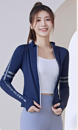 เสื้อแจ็คเก็ตแขนยาวโยคะลายลูกศรสำหรับผู้หญิงจาก Fianist
