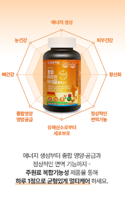 วิตามินรวมและแร่ธาตุ Ilyang Pharmaceutical Prime Multivitamin Mineral Plus จำนวน 180 เม็ด 1 แพ็ค
