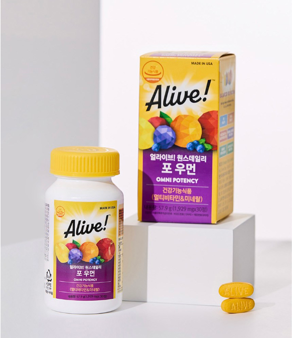 วิตามินรวมสำหรับผู้หญิง Alive Once Daily 30 เม็ด 1 แพ็ค