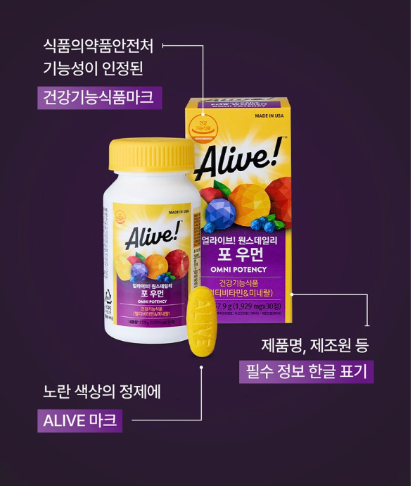 วิตามินรวมสำหรับผู้หญิง Alive Once Daily 30 เม็ด 1 แพ็ค