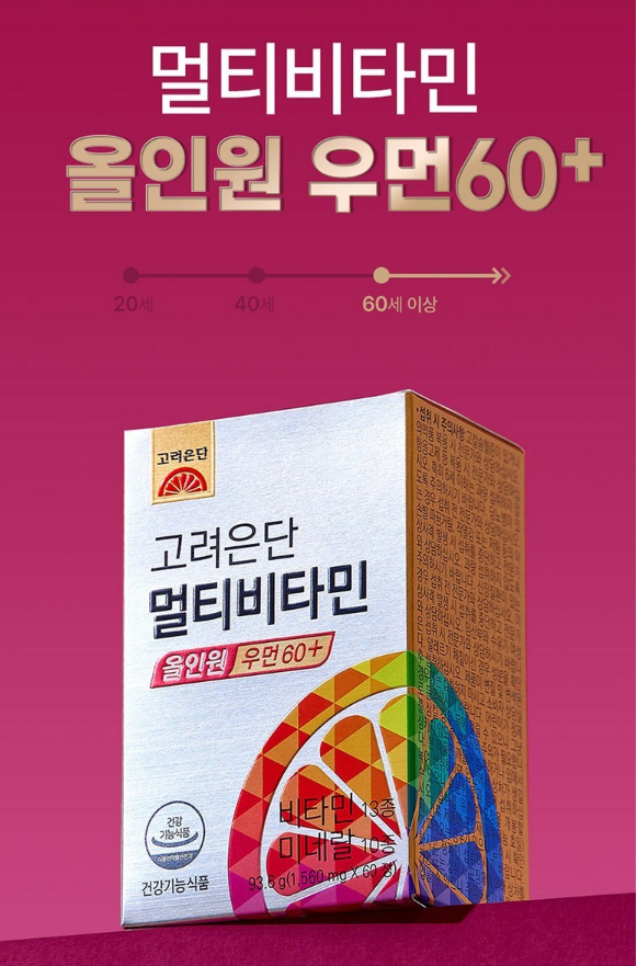 วิตามินรวม Koryo Eundan 60 เม็ด 1 แพ็ค