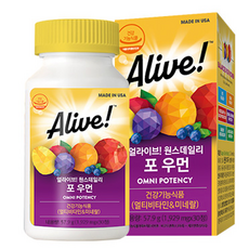 วิตามินรวมสำหรับผู้หญิง Alive Once Daily 30 เม็ด 1 แพ็ค