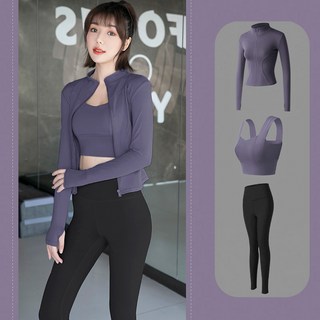 ชุดโยคะและพิลาทิส 3 ชิ้น จาก Master Jang ประกอบด้วย เลกกิ้ง + ซิป + เสื้อชั้นใน