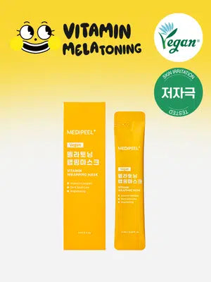 มาส์กบำรุงผิวหน้า Medi Peel Vitamin Mela Toning Wrapping Mask ขนาด 4 มล. (4 แพ็ค)