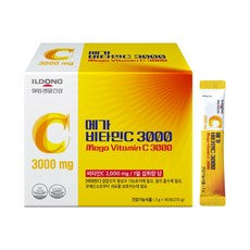 ILDONG เมกะวิตามินซี 3000 มก. วิตามินซีเข้มข้นสูง 100% บริสุทธิ์ (สำหรับใช้ 3 เดือน) 1 กล่อง 270 กรัม